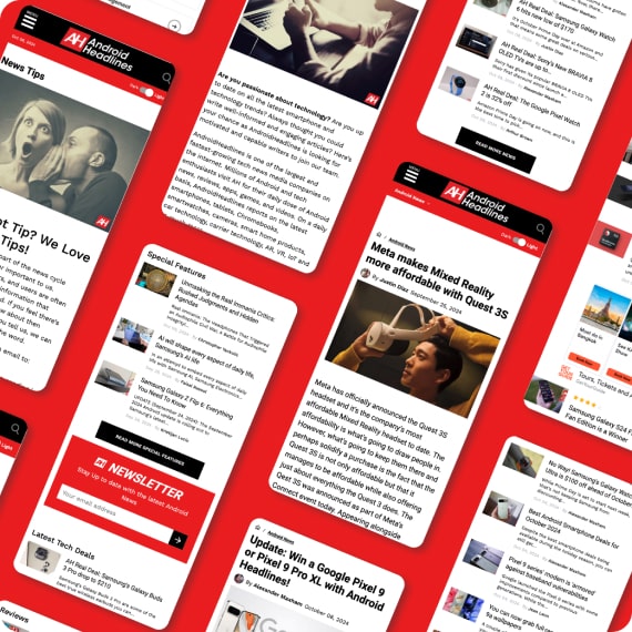 Android Headlines Website Design